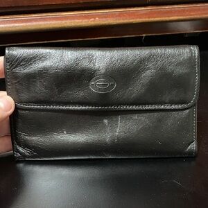 Rolfs vintage Nappa soft Black Leather checkbook Wallet